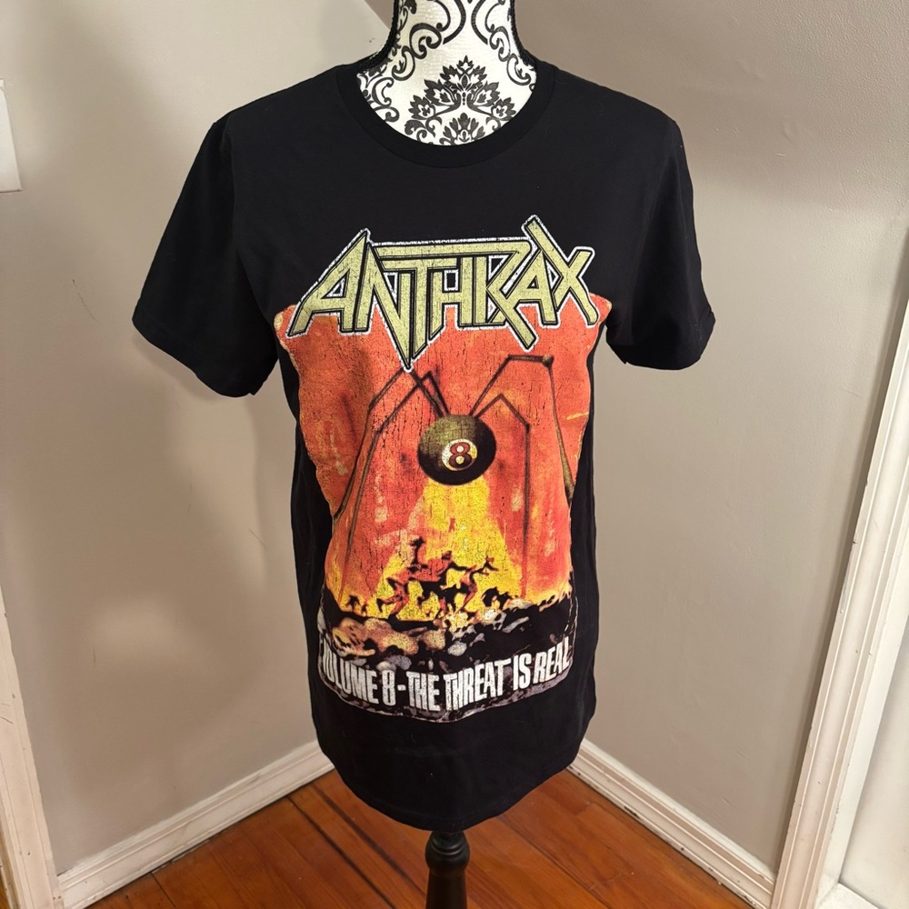 Anthrax Volume 8 The Threat is Real Heavy Metal Band T-Shirt Small band tee